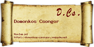 Domonkos Csongor névjegykártya